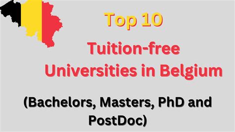 tuition free universities in belgium